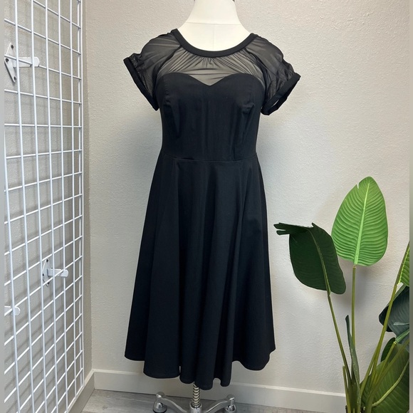 Torrid Black Mesh Insert Swing Dress - New - Size 14 - Picture 4 of 7